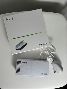 Phonak D-Dry Hearing Aid Dryer Dehumidifier UV Dry Box w/ Manual & Adapter